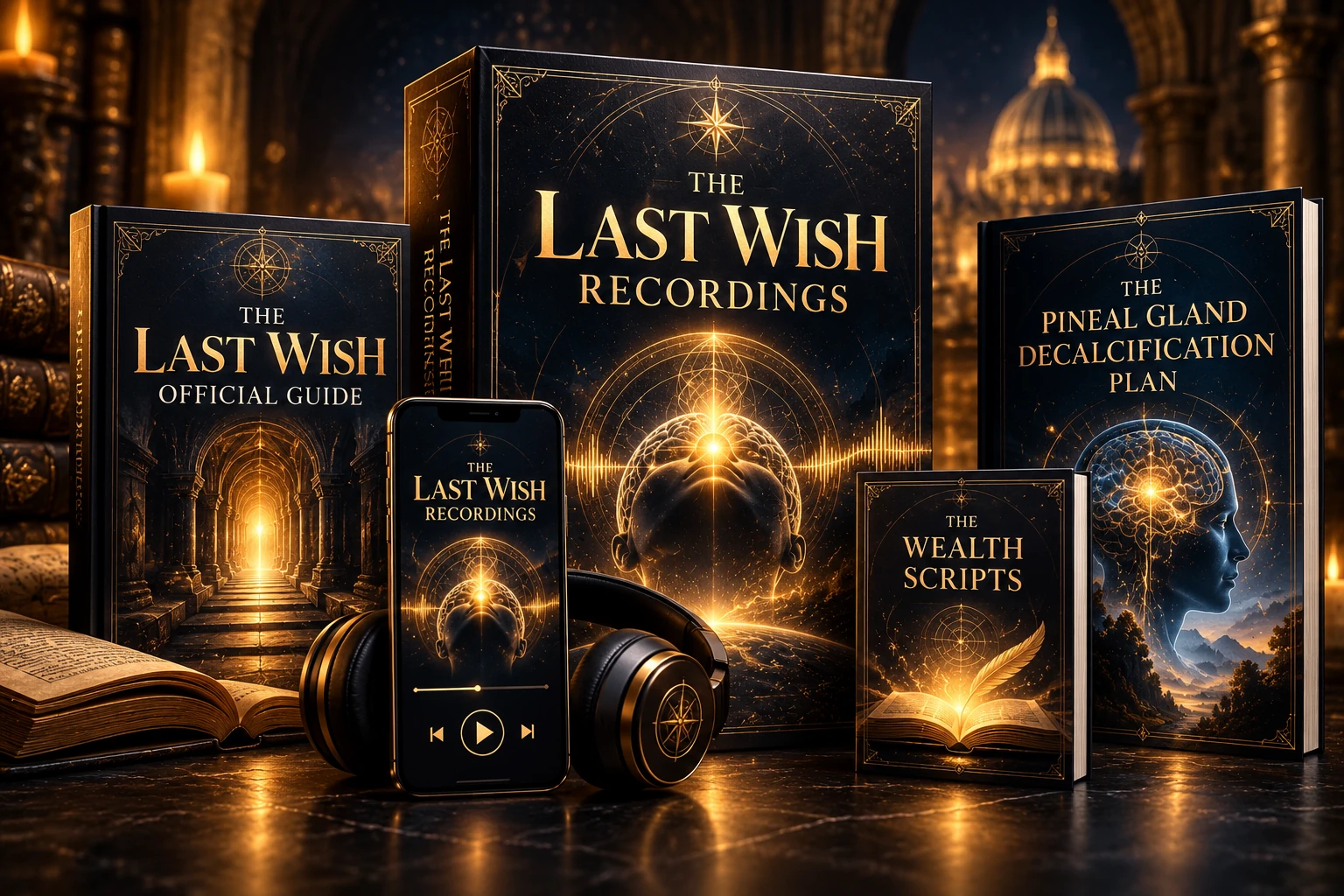 The Last Wish Recordings, The Last Wish Official Guide, The Pineal Gland Decalcification Plan and The Wealth Scripts